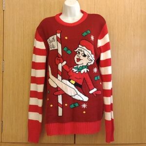 🎄🎄LS Christmas Sweater W/Design SZ M By Funziez!